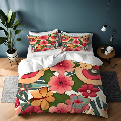 Polyester Floral Duvet Cover