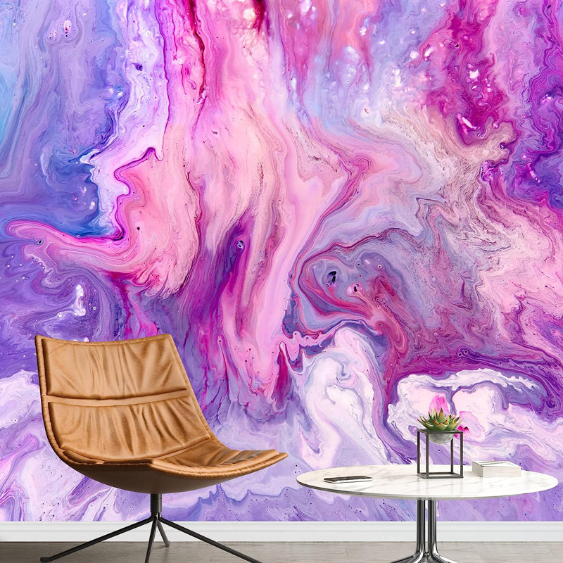 Grunge Abstract Stroke Peel & Stick Abstract Border, 66" L x 96" W