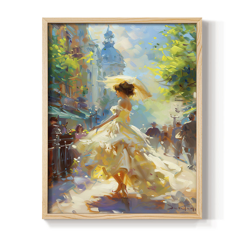 Reproduction encadrée WOMEN Series cmxxvi - bois massif, Naturel, H 21 po x l 17 po