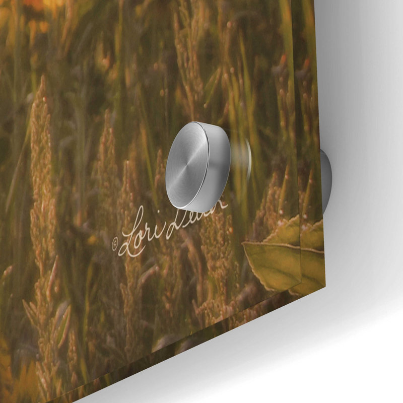 «Sunlit Sunflower» par Lori Deiter, art mural en verre acrylique, H 24 po x l 36 po x P 0,2 po