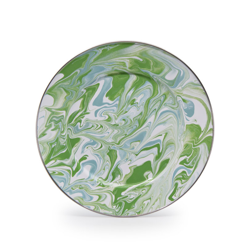 Golden Rabbit Enamelware Modern Monet 10.5" Dinner Plates, Set of 4