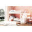 Lit superposé Twintwin avec 3 escaliers de rangement et lit gigogne en blanc-259455438