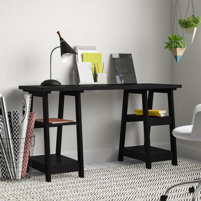 Burke Reversible Computer Desk, Black