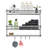 2 Piece Metal Floating Shelf with Hooks