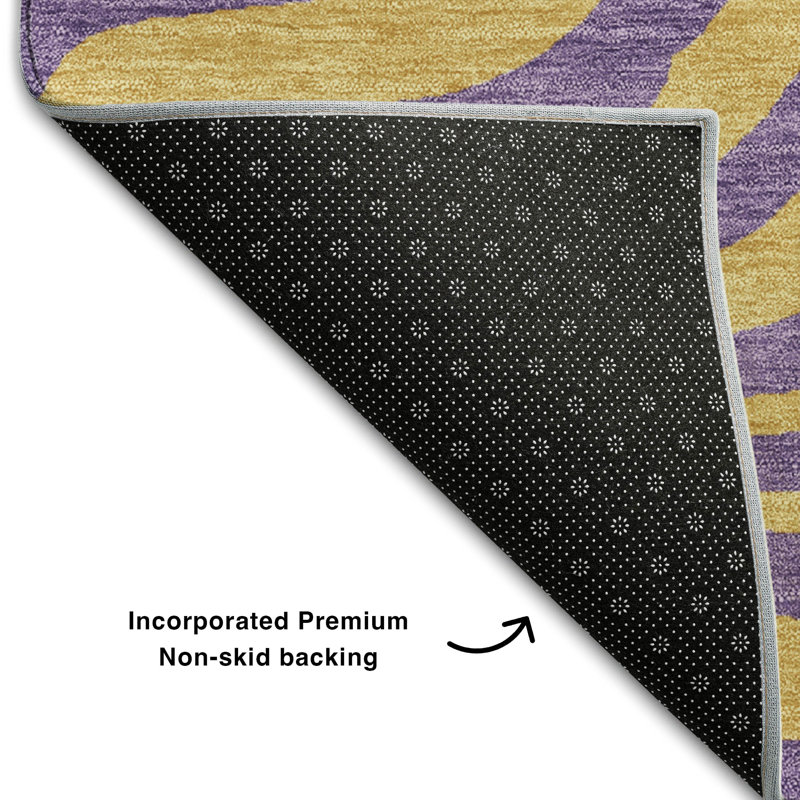 Premium Machine Washable Corum AMF1043 Animal Print Rug, Runner 2'3" x 7'6"