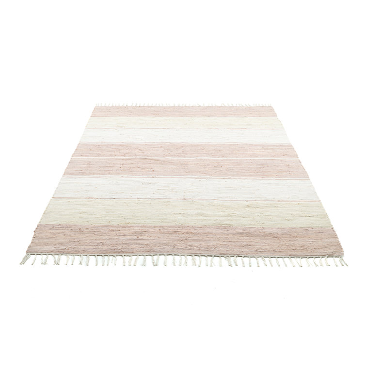 Leonhardt Striped Cotton Hand Woven Area Rug