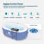 Spa gonflable portatif RelxTIME 75 x 47 pouces, spa d'extérieur à jets d'air pour 2 personnes avec 100 jets de bulles et pompe de chauffage intégrée, table d'appoint, 2 sièges de spa antidérapants, bleu