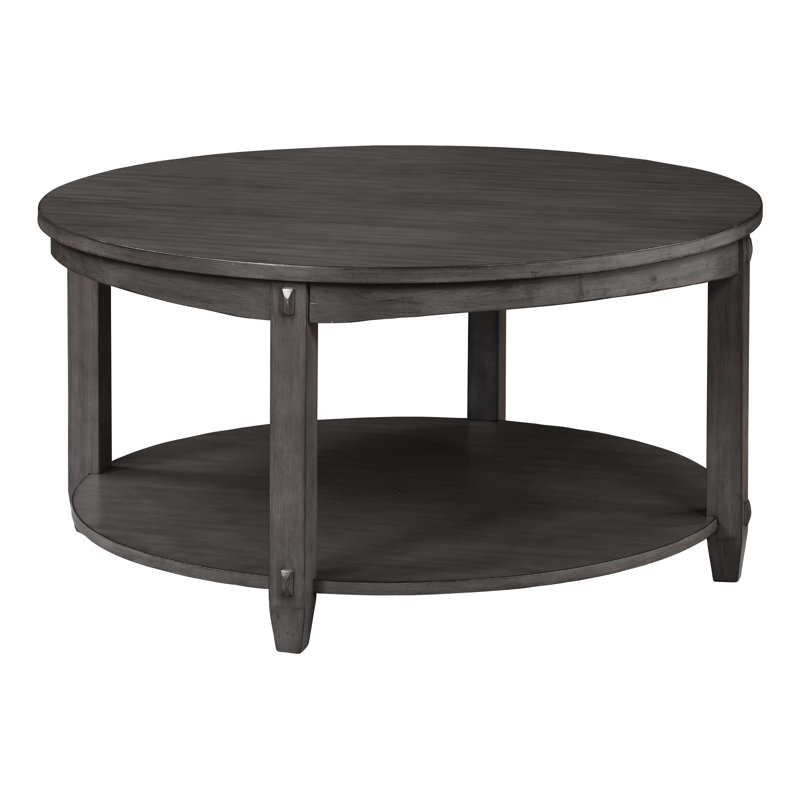 Table basse à 4 pieds avec rangement, Gris ardoise