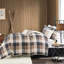 Courtepointe neutre / double 6 pièces, tissu à chevrons, style chalet, coussins décoratifs, pièce lavable à la machine, design, tissu vapeur