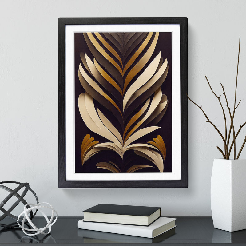 Feather No.3 - Single Picture Frame Print, Black Framed, 64cm H x 46cm W x 2cm D