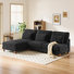 Modern 100" Corduroy Armless Modular Sofa With A Chaise Longue