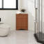 Armoire de rangement triangulaire pour salle de bain avec tablettes réglables