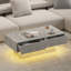 Daphne 108x55x40cm Rectangular Coffee Table with 2 Drawers, LED Lights