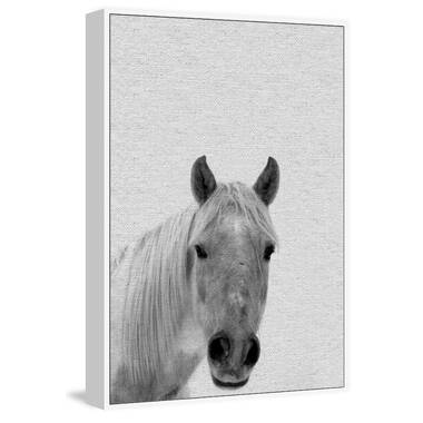 Gracie Oaks Ranch Horse Line Drawing Front View On Canvas by