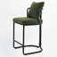 Tabouret de bar 26 po avec dossier et structure en métal, chaises de bar rembourrées modernes pour îlot de cuisine 26 po-115464524