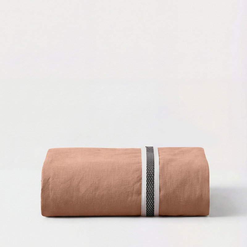 Machine Woven Fitted Sheet, Double, Brown