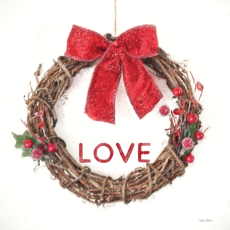 «Love Vine Wreath» sur toile par Lori Deiter, H 12 po x l 12 po x P 1,25 po