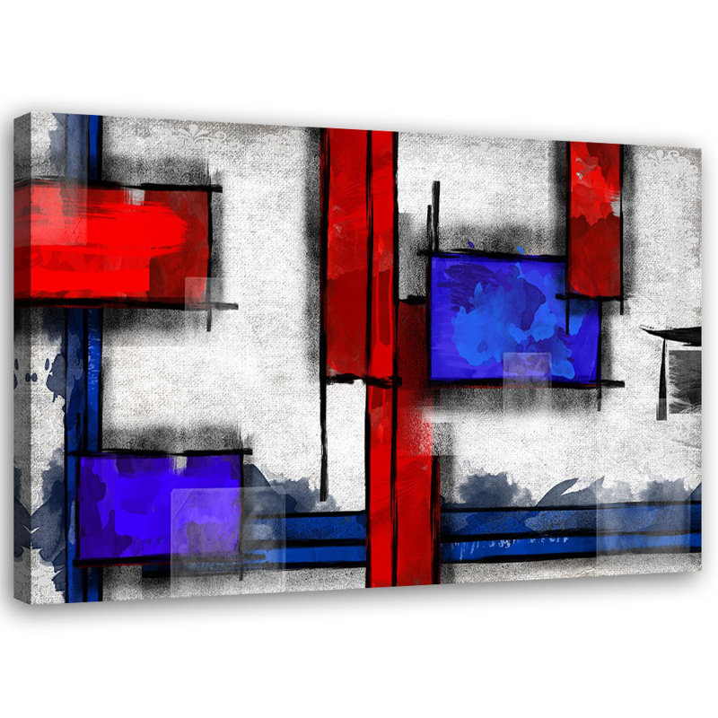Geometric Abstraction - Wrapped Canvas Print, 60cm H x 90cm W