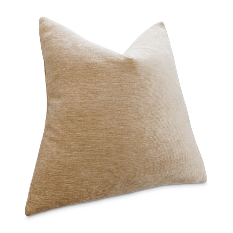 The Smith Feather Reversible Throw Pillow, Camel