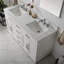 Ensemble de meuble-lavabo double 60 po avec plateau en pierre artificielle Arrthor-2144152649