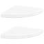 Tablette flottante triangulaire en bois massif 2 pièces Naudiya-1687716877-1687716876