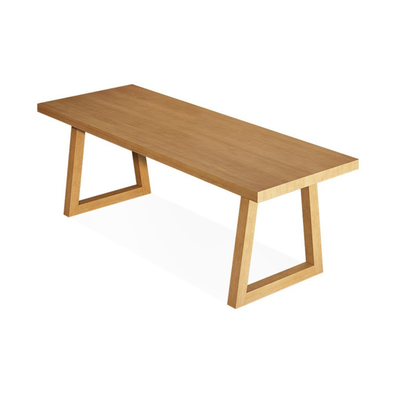 Bureaux rectangulaires en bois massif Burlywood, H 29,53 po x l 86,61 po x P 27,56 po