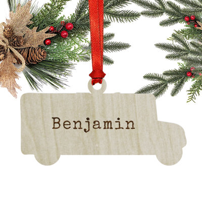 Personalized Laser Engraved Christmas Hanging Figurine Ornament