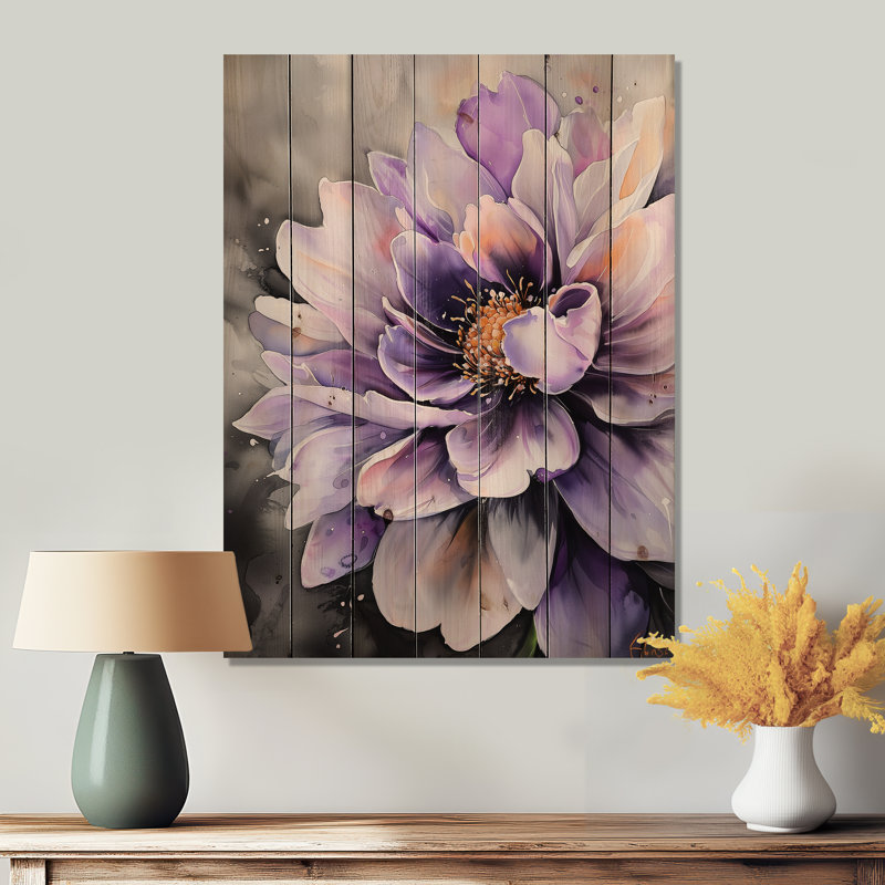 Cosmos en fleurs des fleurs d'été III - Botanicals, art mural en bois sur bois de pin naturel, H 44 po x l 34 po