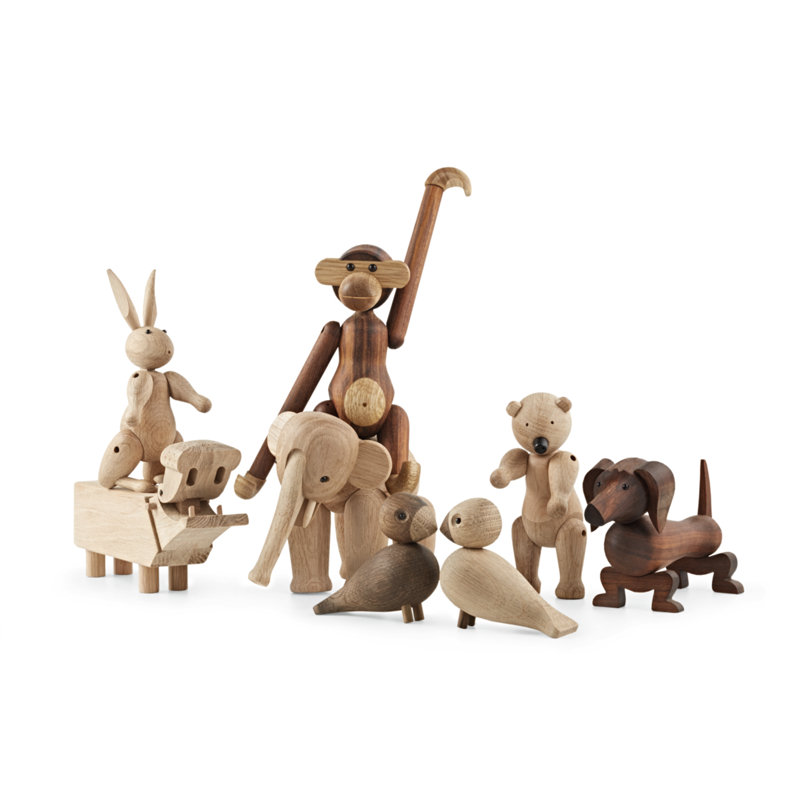 Songbird Ernst Figurine, Oak/Smoked Oak, 3.5" H x 3.7" W x 2" D, 2