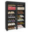 Rangement à chaussures à double rangée avec housse anti-poussière, armoire de rangement à 7 niveaux pour placard, vestibule, dortoir, appartement et garage-2000710514