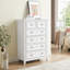 Commode moderne blanche avec 6 tiroirs spacieux