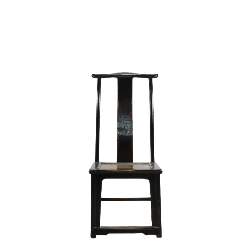 Asian Classic Solid Wood Dining Chair, Black