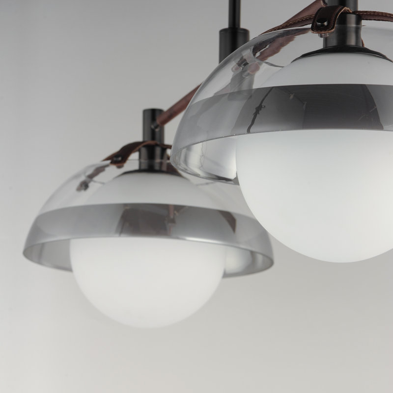 Domain 2 - Light Pendant, Gunmetal, Smoke/Clear