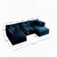 Canapé modulaire en U avec repose-pieds réversible, canapé d'angle convertible 5 places avec 2 repose-pieds, canapé moelleux et minimaliste moderne pour le salon, chenille bleue-935597190-935597210