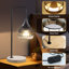 Lampe de table en bois massif Sabaah