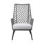 Méridienne de patio en acier durable, design gris moderne pour la maison et le jardin