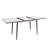 47" To 63" Extendable Table, White Marble Effect, Metal Base, Suitable For 2 - 6 People Decorative, Modern Industrial Practical Living