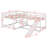 Wood 4 Beds Frame In 1, L-Shaped Full And Twin Size Bunk Bed With Slide, Short Ladde And Full-Length Guardrail-1620710012