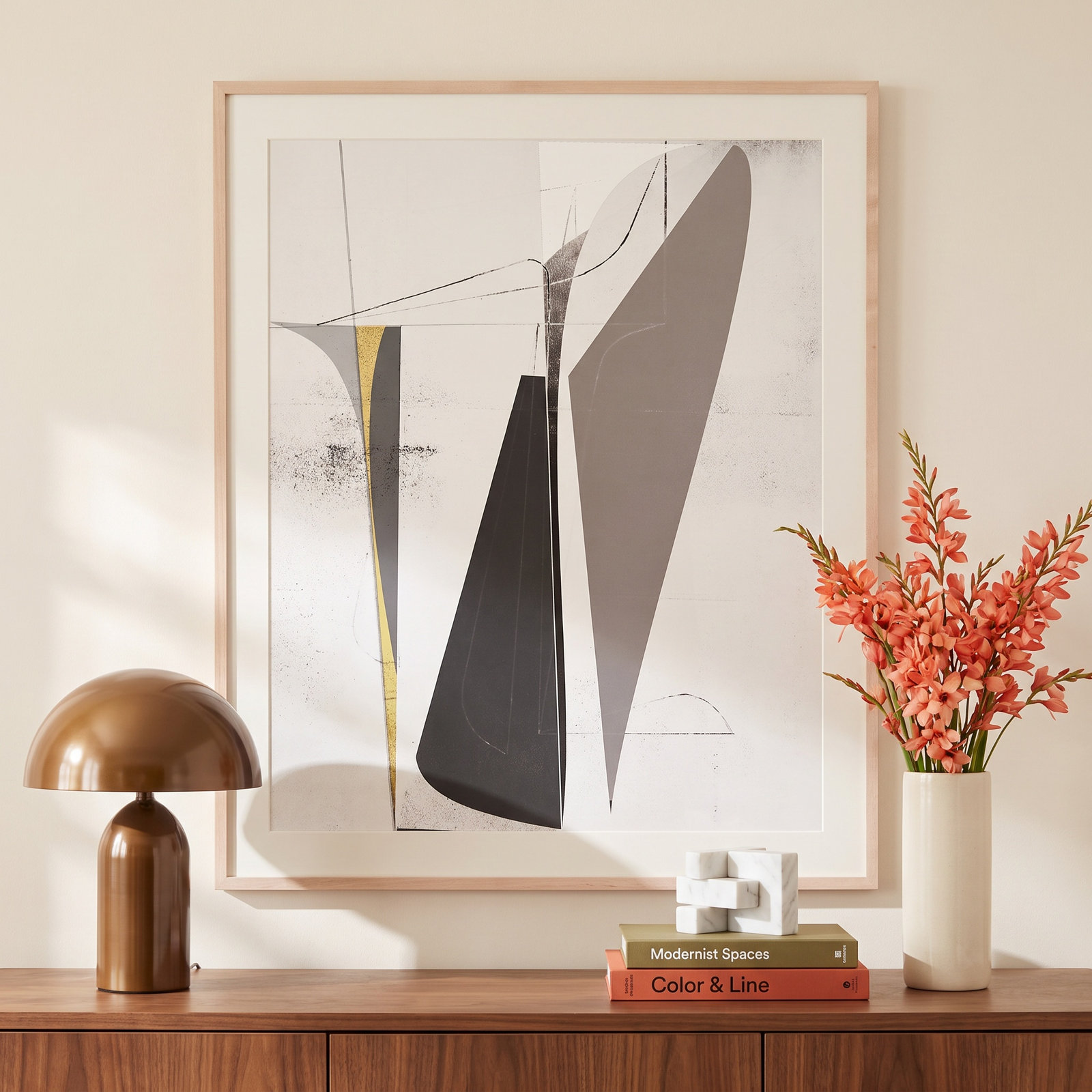 Bangbouh Studio "Ando" Print, 60" H x 49" W x 2.5" D, Natural