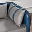 Canapé de rangement 65 po en polyuréthane bleu marine et velours gris clair-1493500728