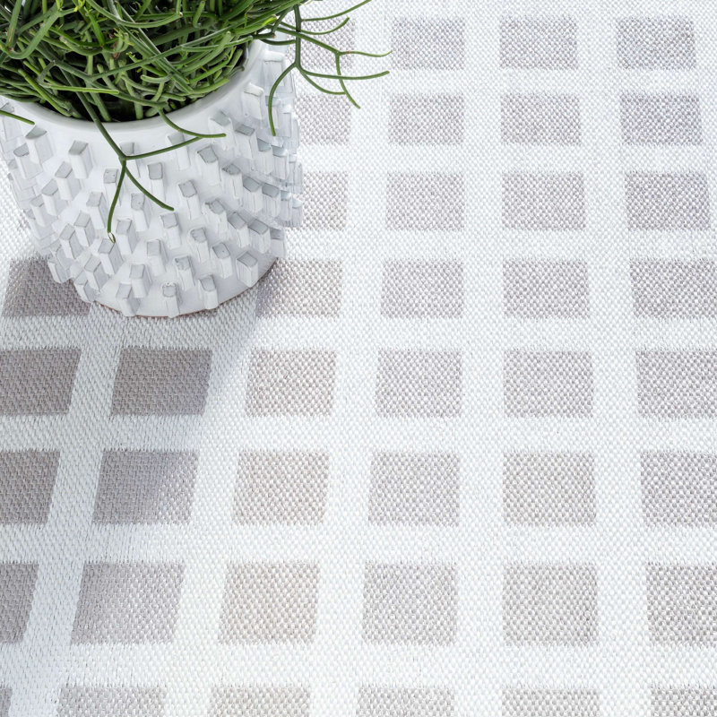 Paver Grey Handwoven Indoor/Outdoor Rug, Rectangle 2' x 3'