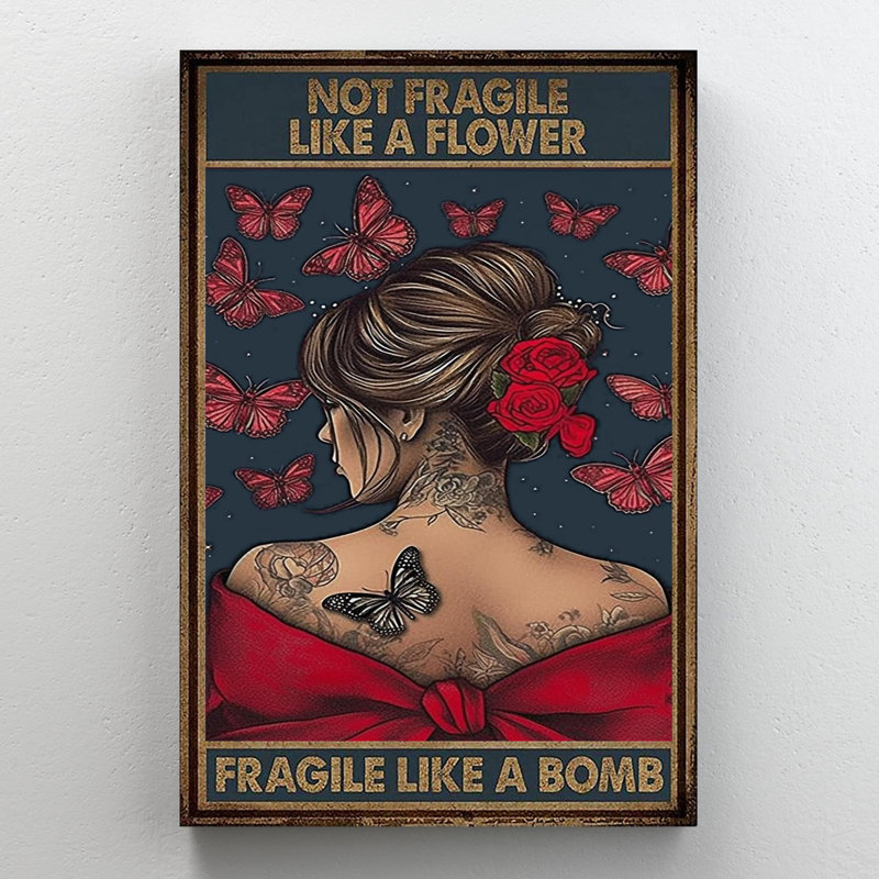 Bayden n'est pas une fragilité comme une fleur, H 36 po x l 24 po x P 1,25 po