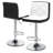 Modern Adjustable Bar Stools, Faux Leather Swivel Counter Height Barstools Chairs with Footrest-91760927