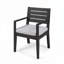 Fauteuil club d'extérieur en bois d'acacia avec coussins, chaise de salle à manger-1338617629
