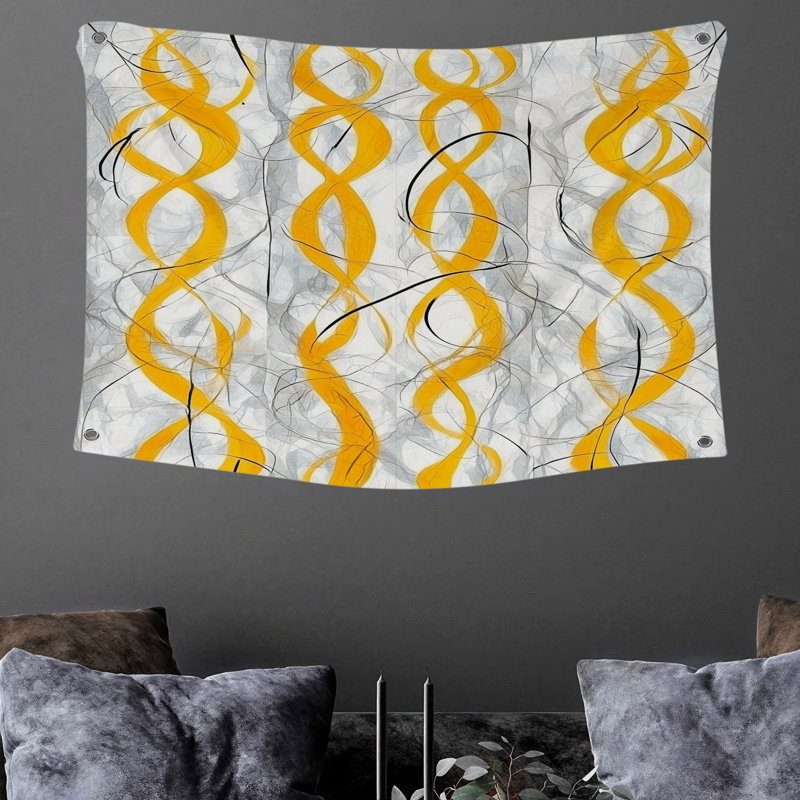 Tapisserie murale «Flowing Ribbon» - Décoration murale abstraite, H 68 po x l 80 po