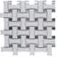 Metro Dog Bone Basketweave 0.92 In. X 2.26 In. Porcelain Basketweave Mosaic Wall Tile-860539074