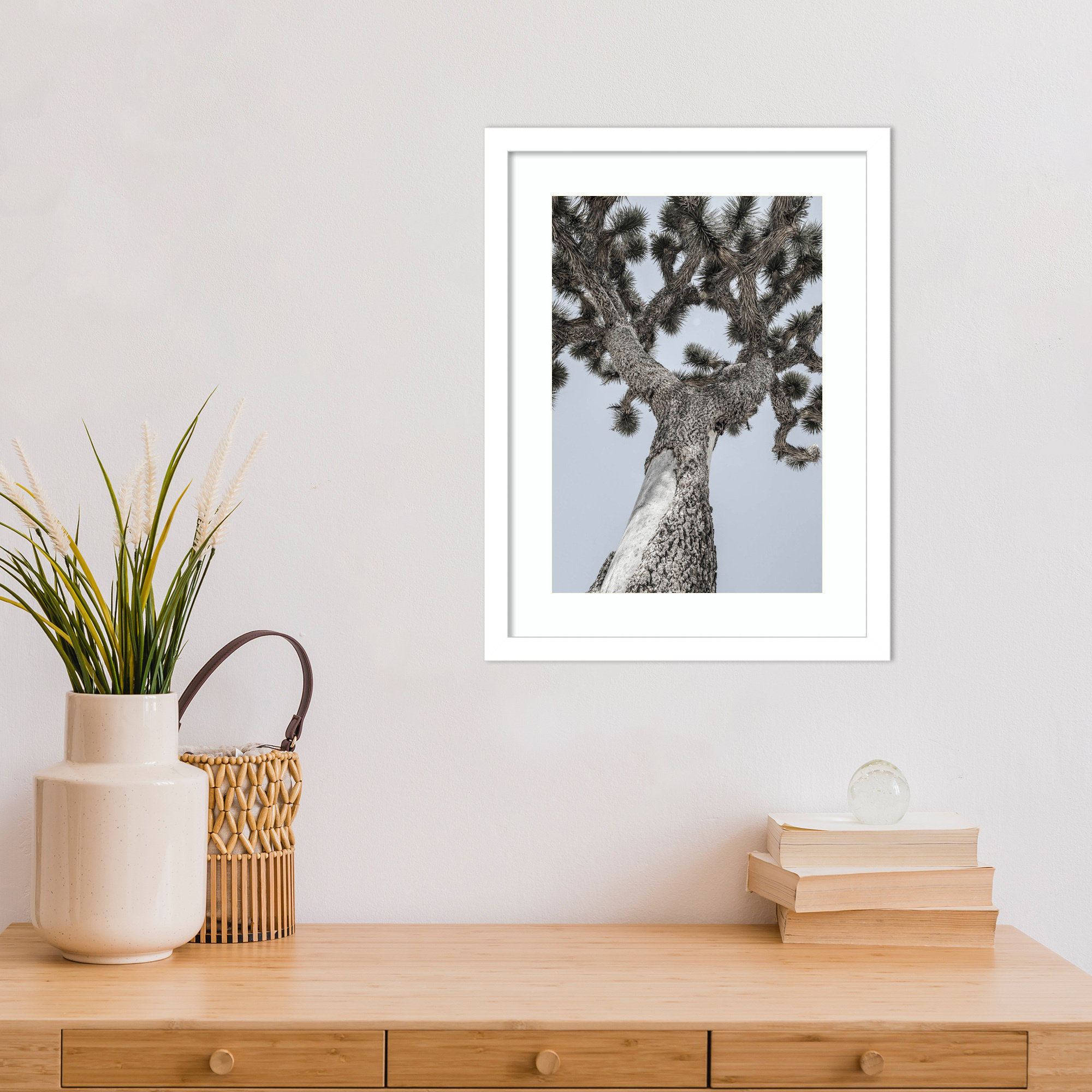 Joshua by Shot by Clint Wood Framed Wall Art Print, White , 17" H x 13" W