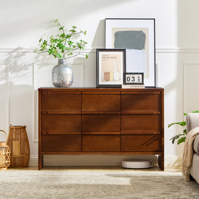 47.3" Mid Century Modern Sideboard Buffet Cabinet with Storage, Storage Cabinet with 2 Doors and 3 Drawers & Solid Wood Handles for Kitchen Dining Living Room, Accent Console Table