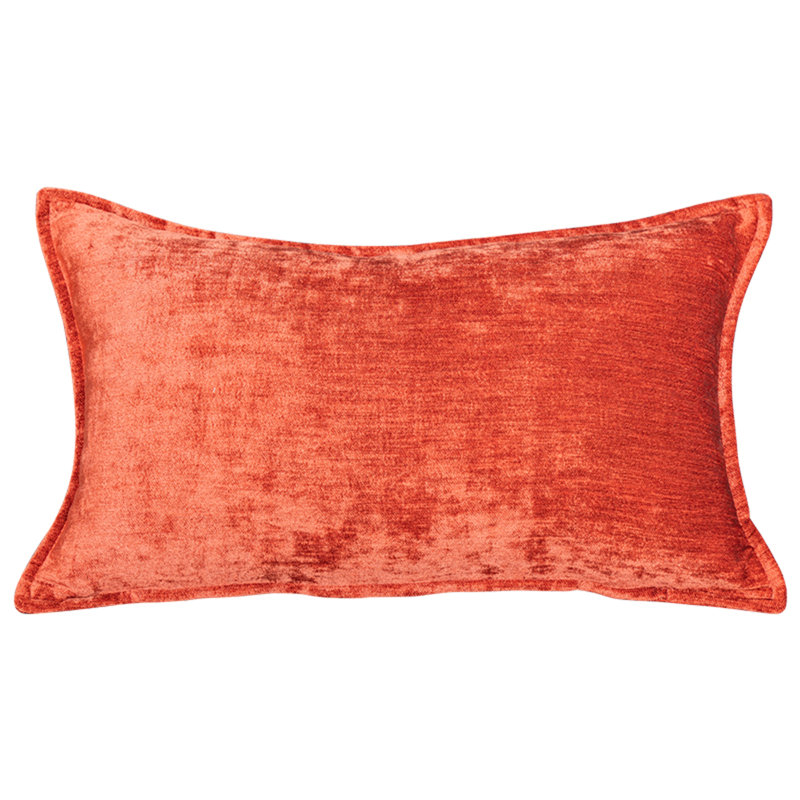 Nicole Rectangular Chenille Pillow Cover & Insert, Terracota