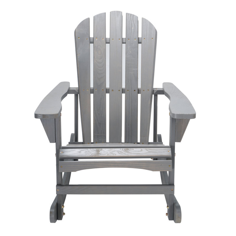 Chaise Adirondack en bois massif Almat, gris